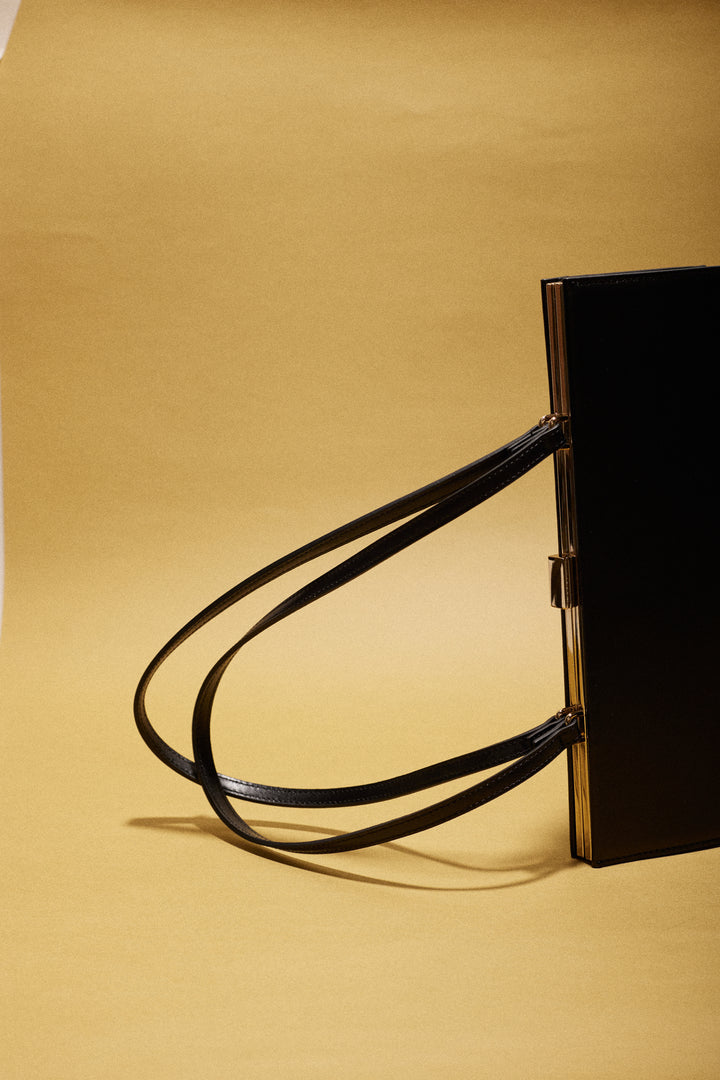 Mona Medium Frame Bag Black Calf