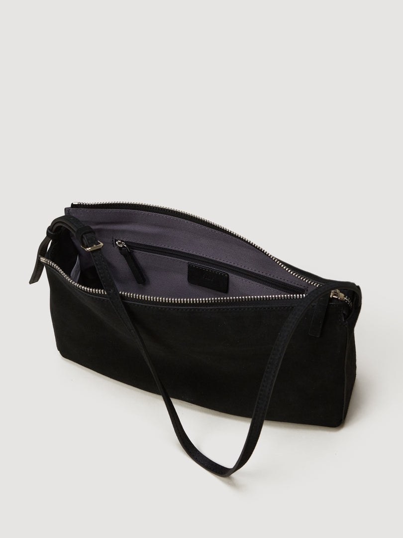 Cosmo Shoulder Bag Suede Black
