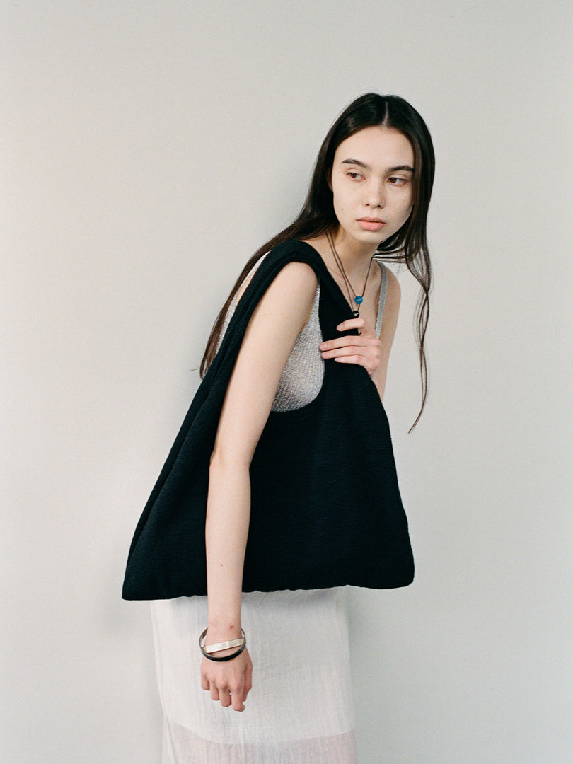 Flower Market Bag - Natural Net Black