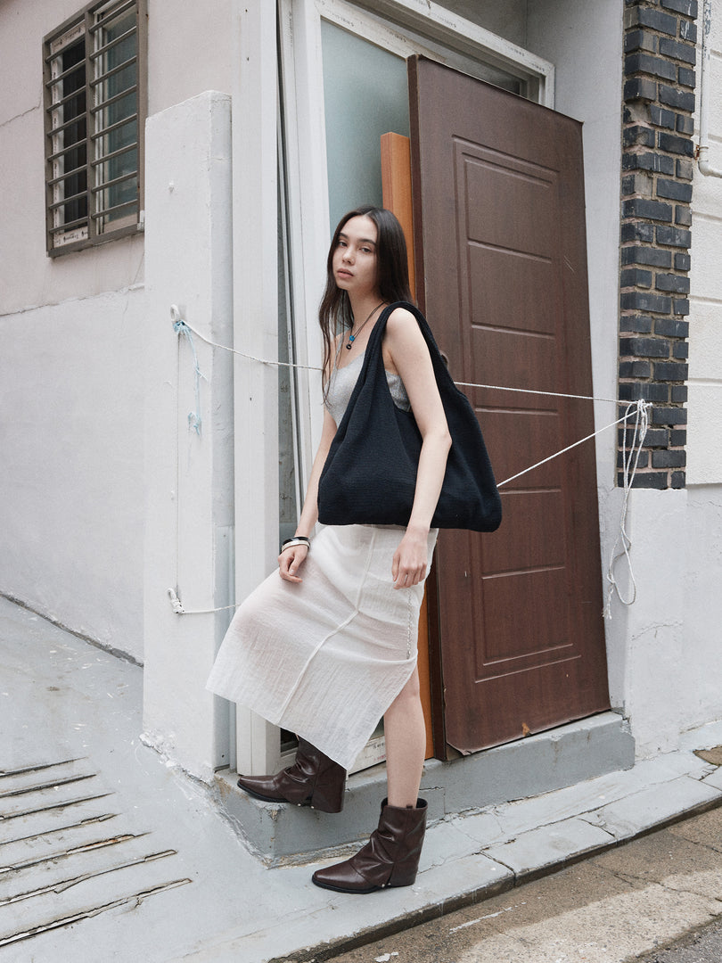Flower Market Bag - Natural Net Black