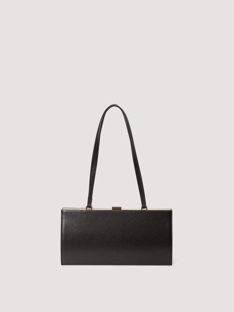 Mona Medium Frame Bag Black Calf