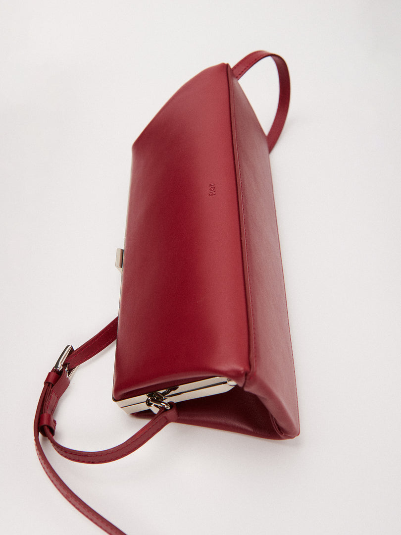 Sage Mini Frame Bag Burgundy
