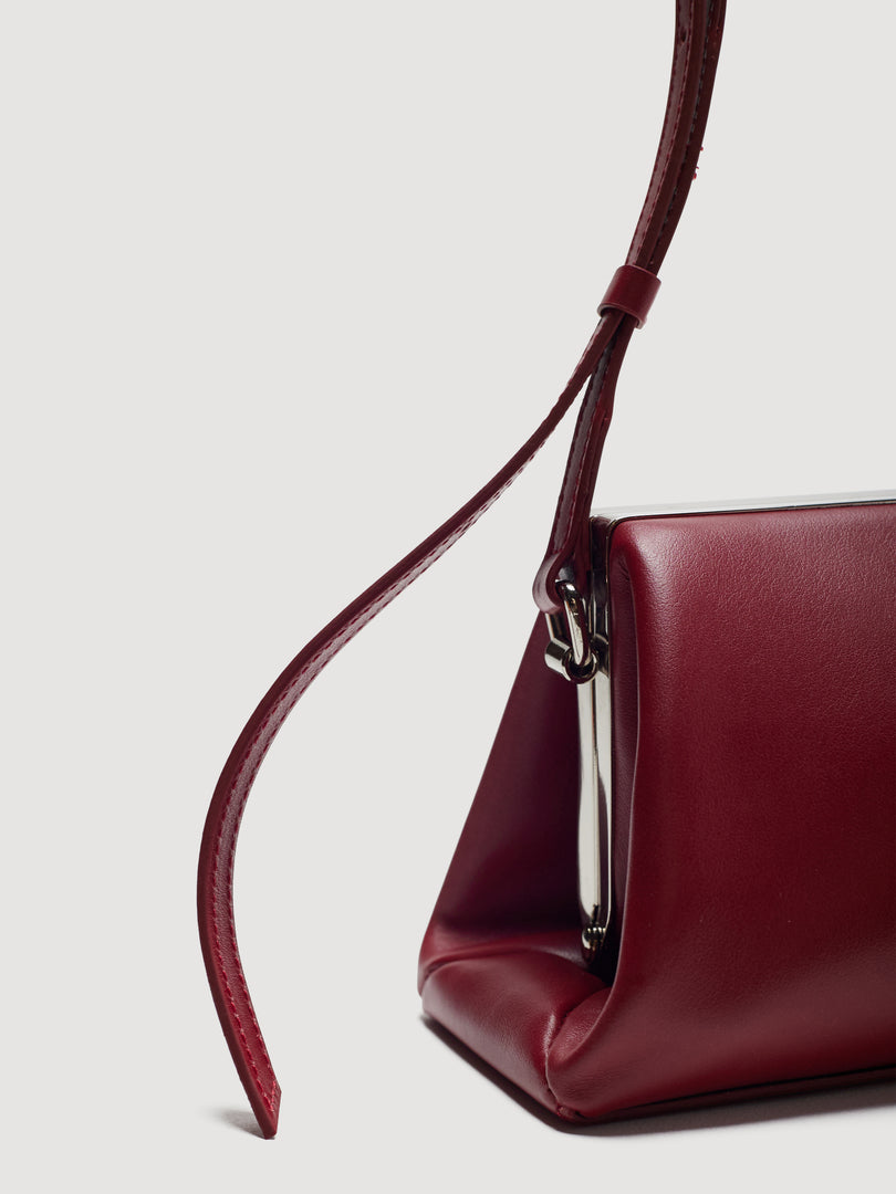 Sage Mini Frame Bag Burgundy