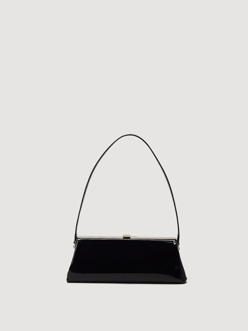 Sage Mini Frame Bag Patent Black_Silver Frame