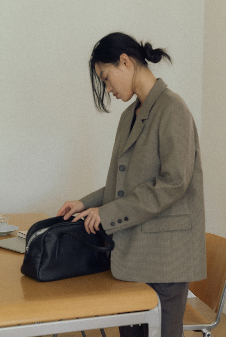 Willo Leather Bowling Bag Black