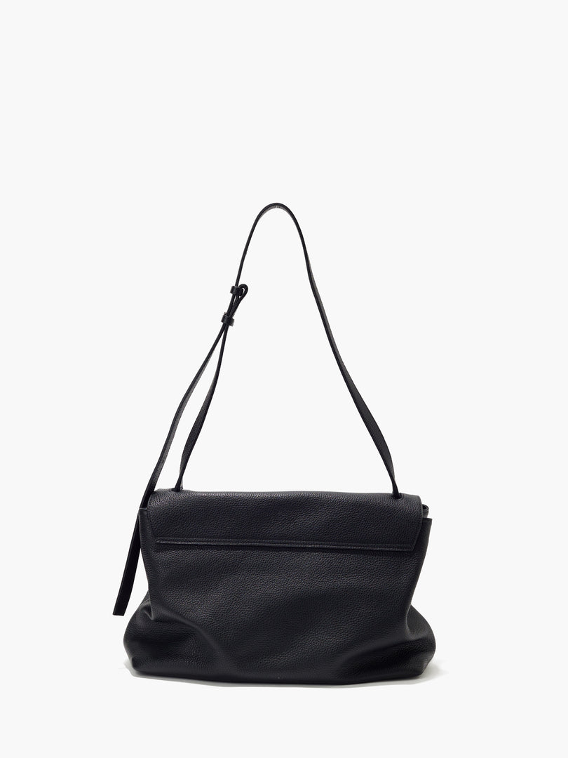 Delfi Leather Satchel Bag Black
