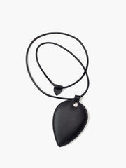 Leaf Mirror Keyring Black