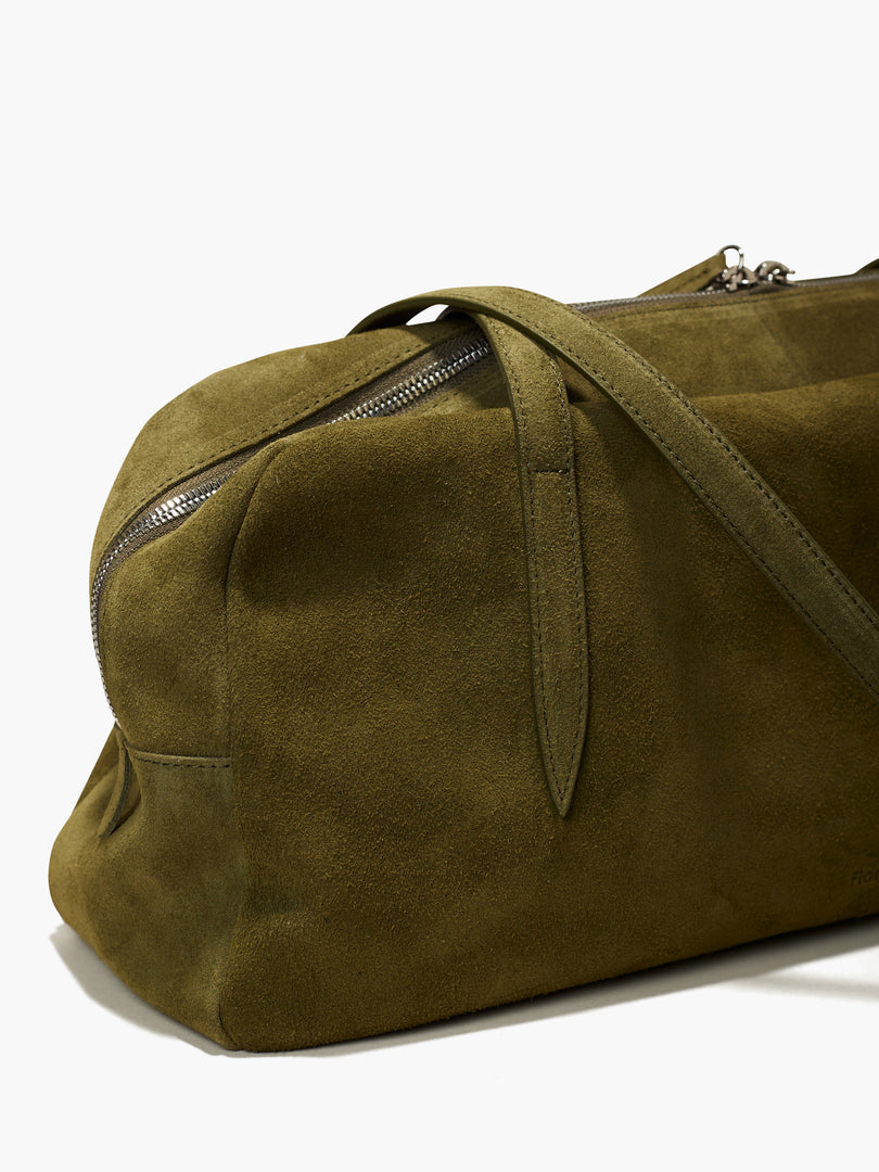 Willo Flute Shoulder Bag Suede Olive