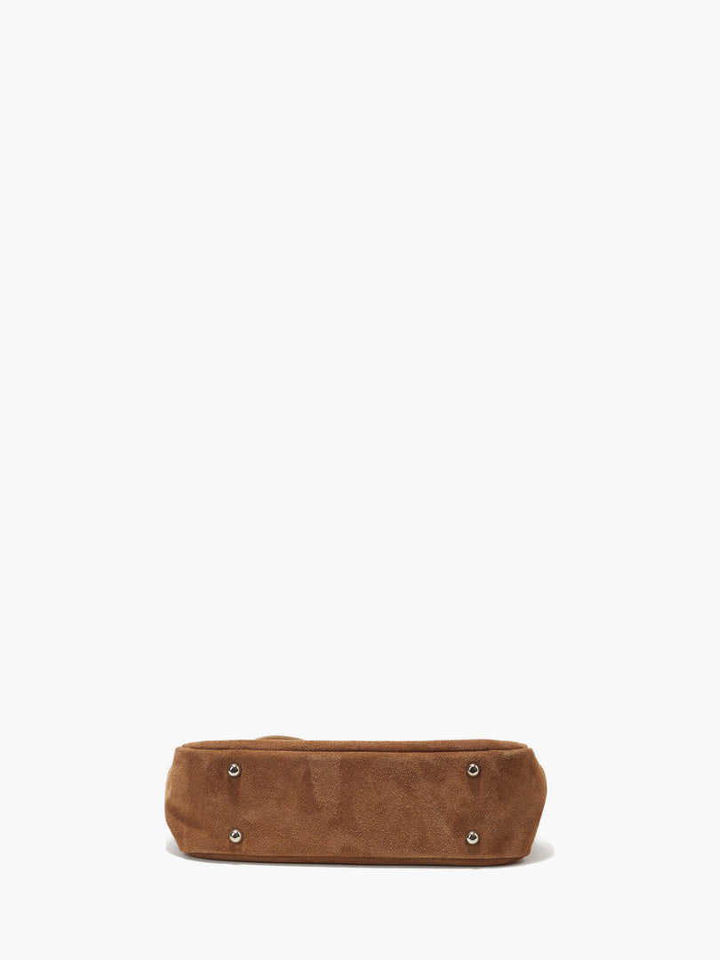 Willo Flute Mini Suede Shoulder Bag Camel