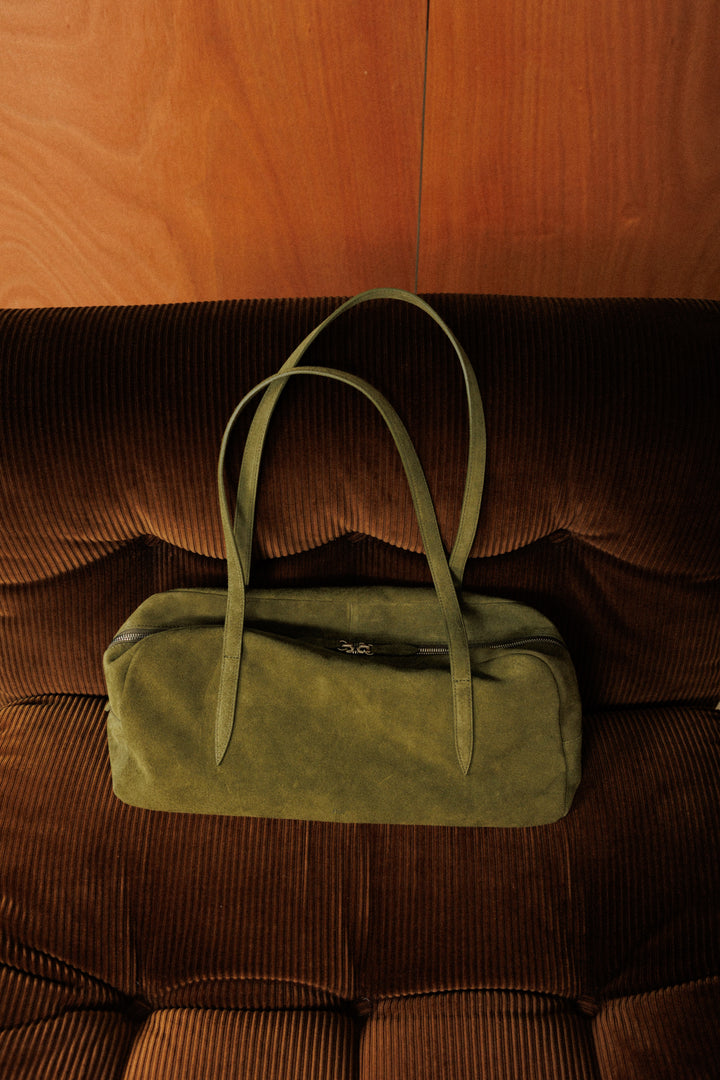 Willo Flute Shoulder Bag Suede Olive