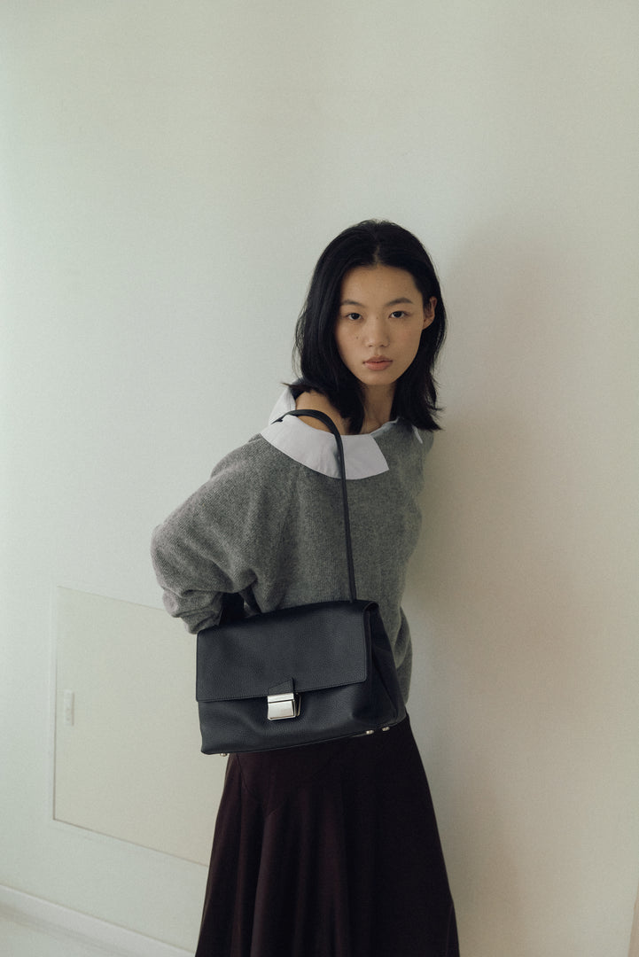 Delfi Satchel Bag Black