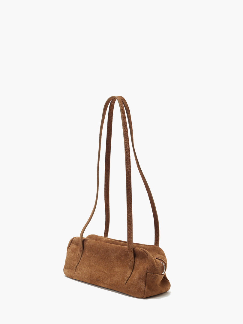 Willo Flute Mini Suede Shoulder Bag Camel