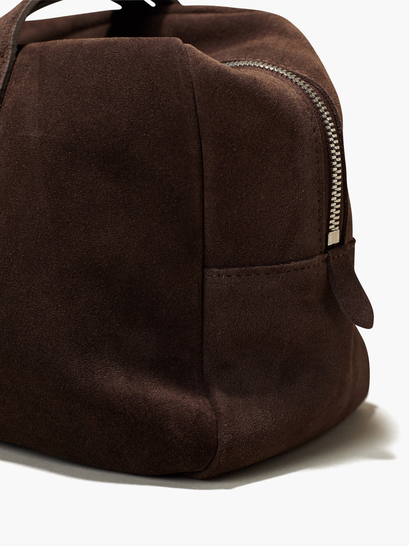 Willo Flute Shoulder Bag Suede Cacao Brown