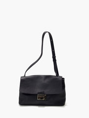 Delfi Leather Satchel Bag Black