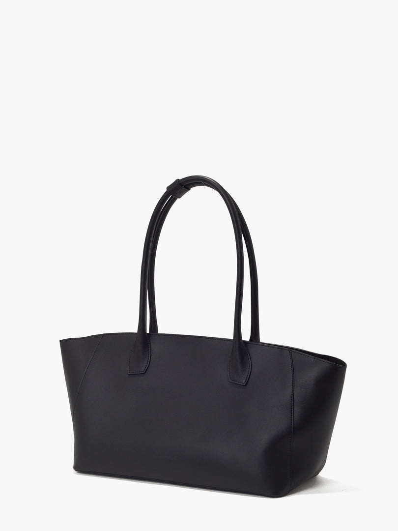Mag Leather Tote Bag Black