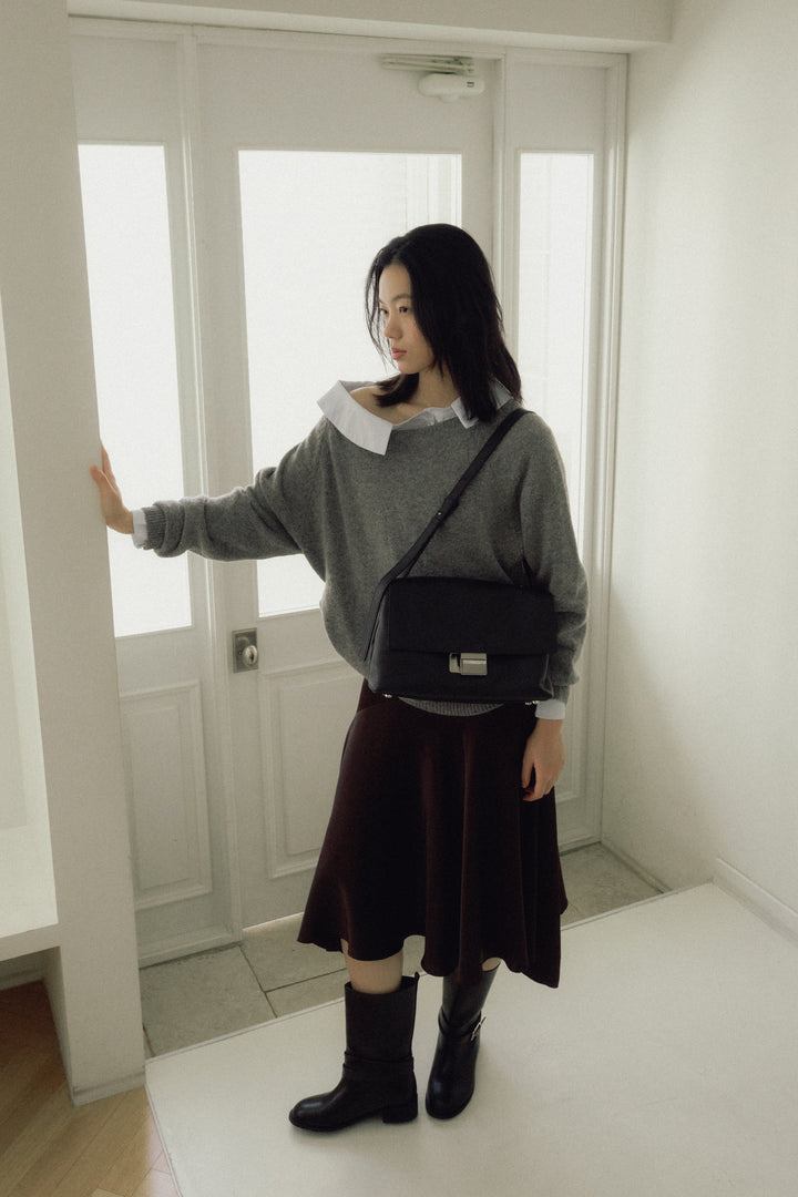 Delfi Satchel Bag Black