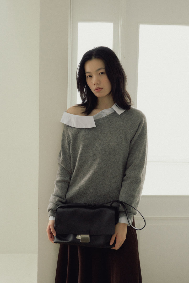 Delfi Satchel Bag Black