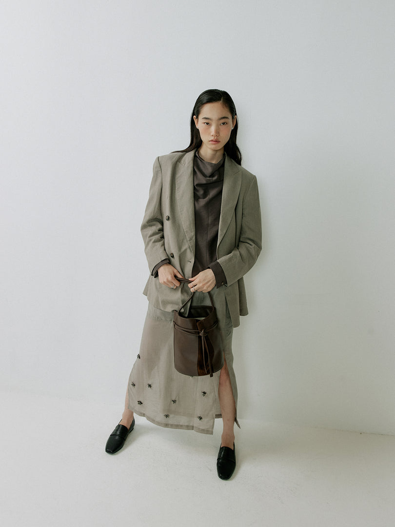 [Ships as available from 10/24] Tulip Bucket Bag Brown