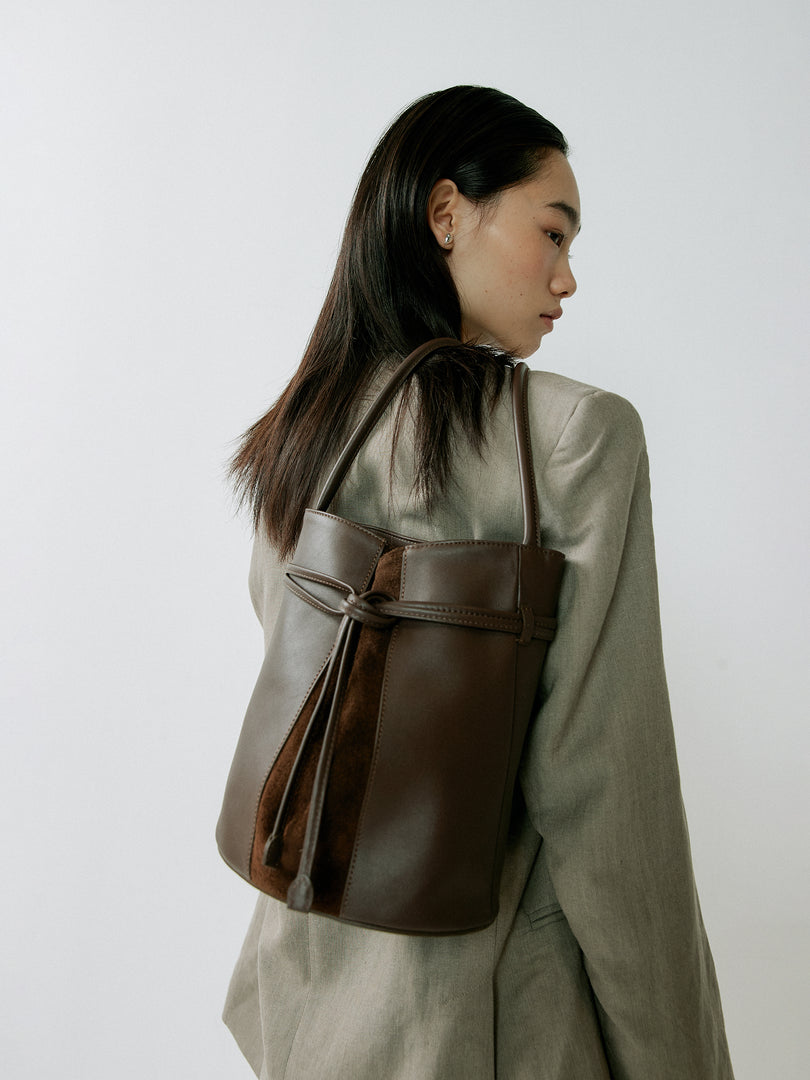 [Ships as available from 10/24] Tulip Bucket Bag Brown