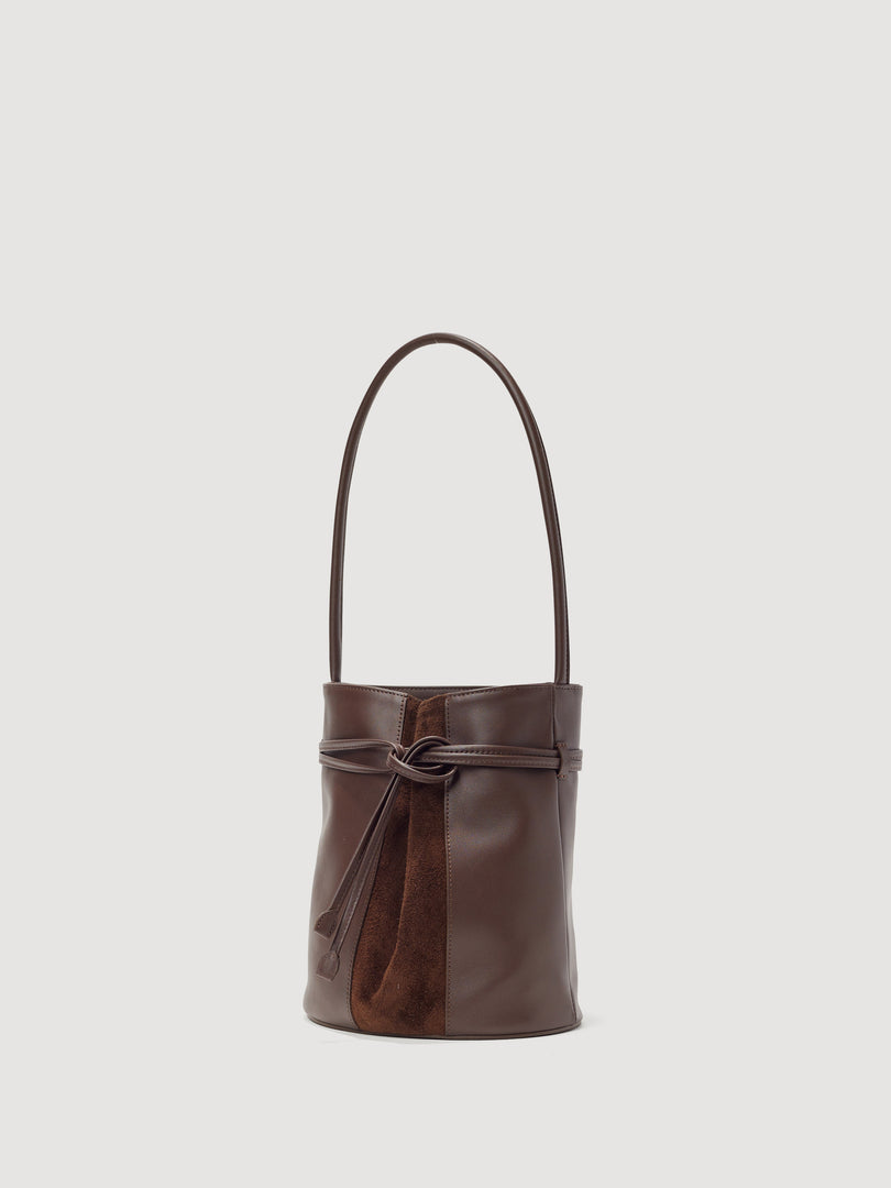 [Ships as available from 10/24] Tulip Bucket Bag Brown