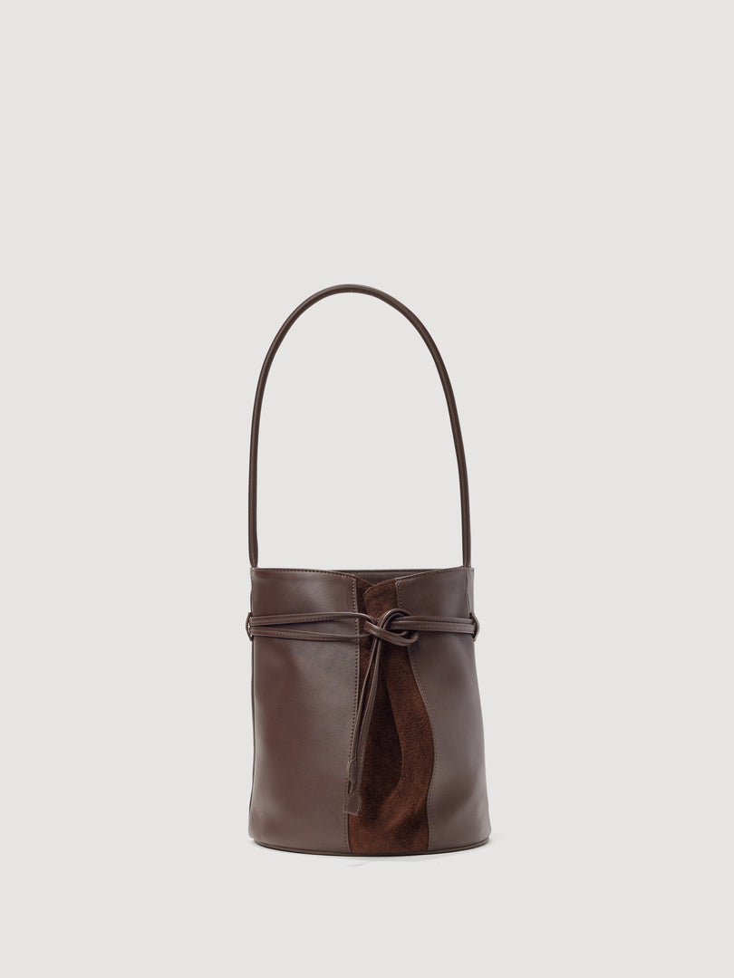 [Ships as available from 10/24] Tulip Bucket Bag Brown