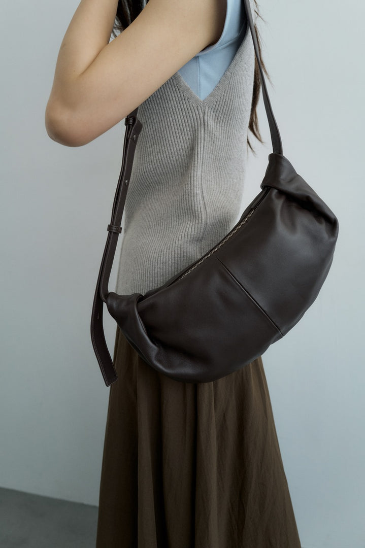 Ohwi Leather Sling Bag Brown