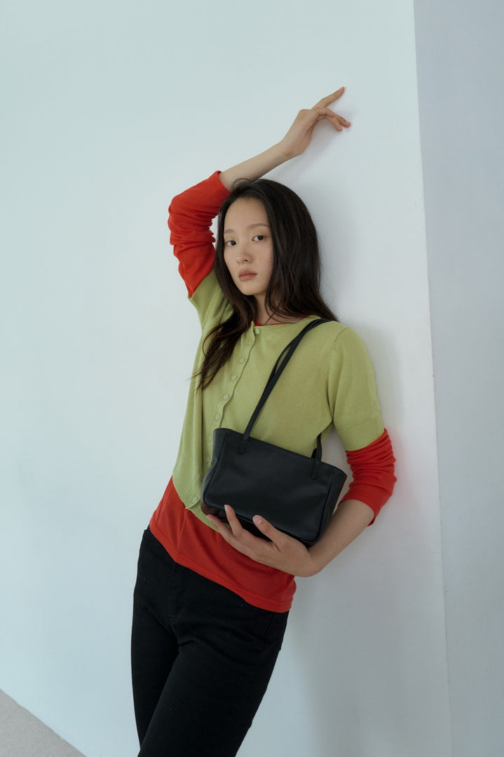 Moss Mini Leather Shoulder Bag Black