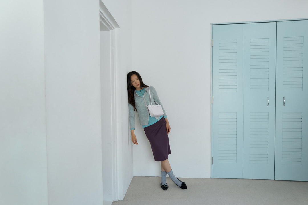 Moss Mini Leather Shoulder Bag Lavender