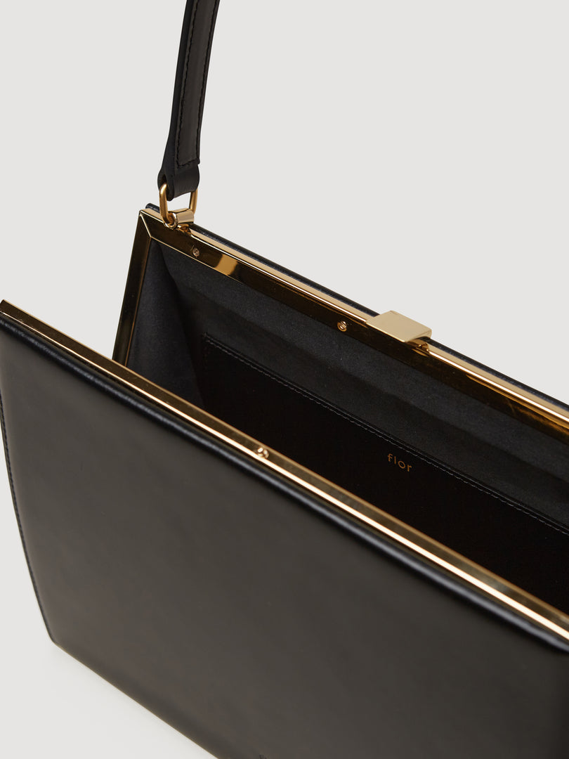 [Refurb Sale] Mona Frame Bag Black Calf_Gold Frame
