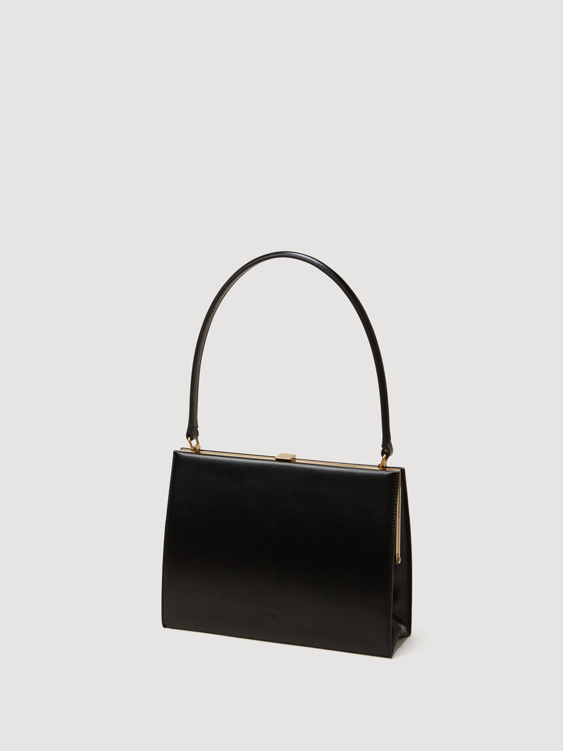 [Refurb Sale] Mona Frame Bag Black Calf_Gold Frame