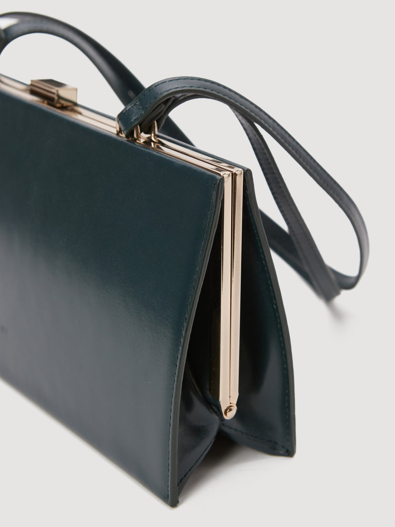 Mona Medium Frame Bag Green Calf