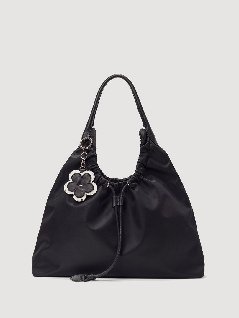 [Ships as available from 10/24] Kara Nylon Shoulder Bag Black