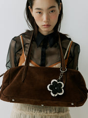 Pansy Keyring Black dot