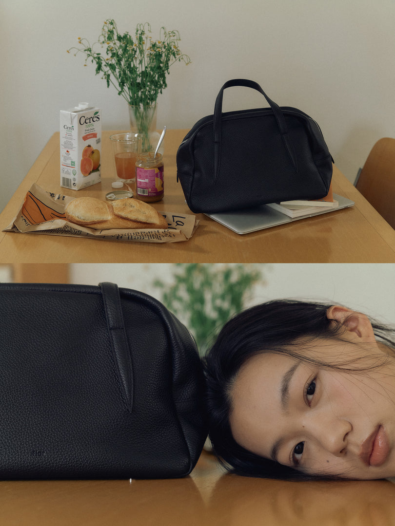 Willo Leather Bowling Bag Black