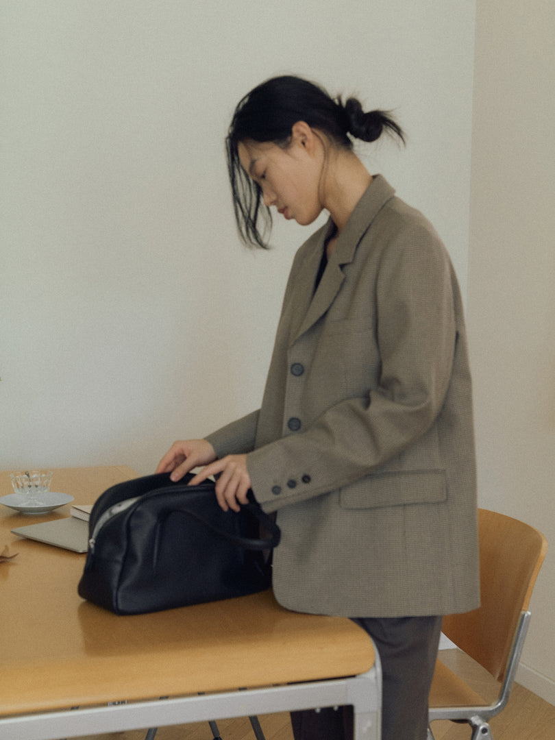 Willo Leather Bowling Bag Black