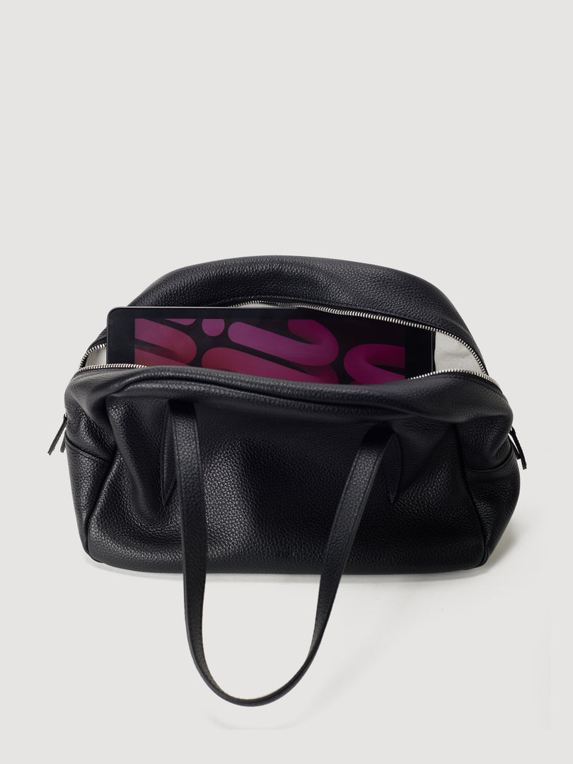 Willo Leather Bowling Bag Black