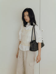 Willo Flute Shoulder Bag Dark Brown