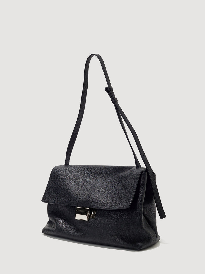 [Pre-order · Ships from Dec 26] Delfi Satchel Bag Large Black